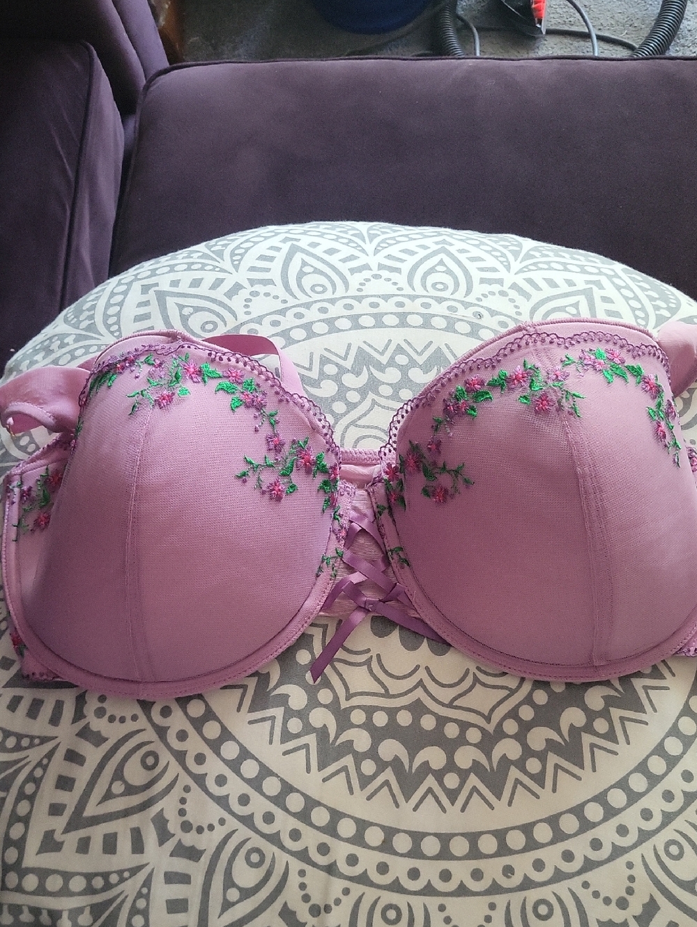 Adore Me Embroidered Balconette Bra